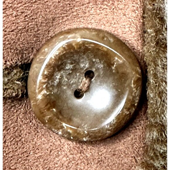 Womens Western Coat Ranch Boho Faux Sheepskin Faux Fur Lined Hooded Caramel M - Picture 9 of 16